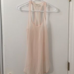 Zara Pale Pink Sheer Tank