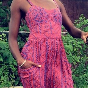 Geometric Patterned Sundress with Pockets