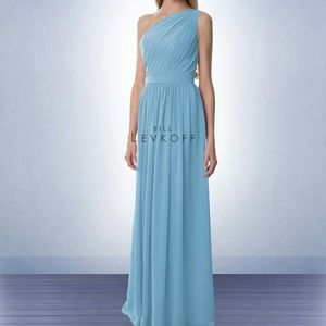 Bill levkoff long 1 shoulder capri bridesmaid #991