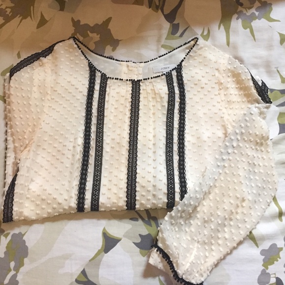 EUC J. Crew Swiss dot blouse