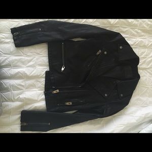 BLANKNYC Faux Leather Moto Jacket- Black in an XS