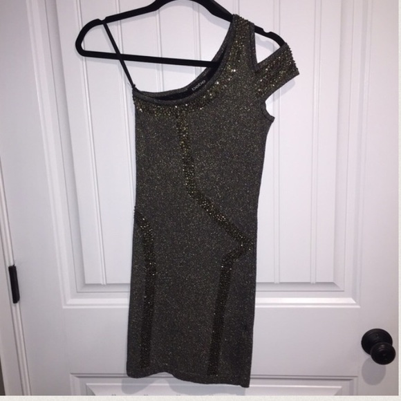 Perfect NYE Desss ✨ Bebe One Shoulder Bodycon