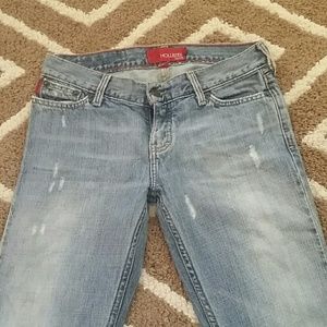 Hollister distressed jeans.