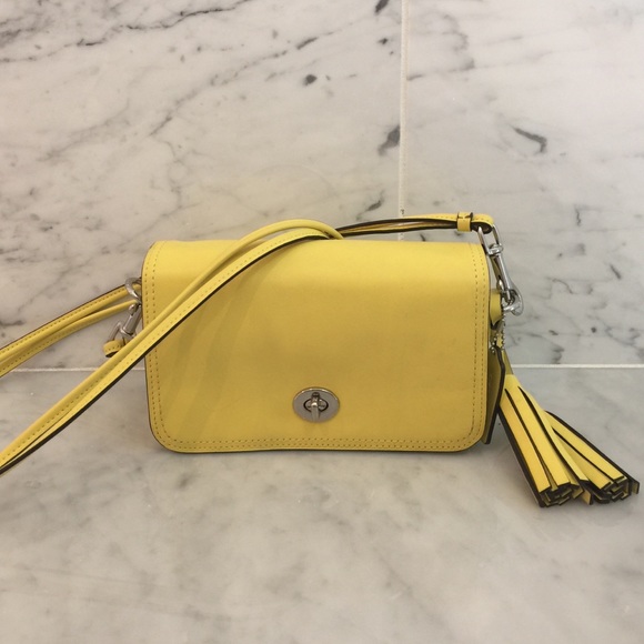 COACH Legacy Tassel Leather Crossbody Purse