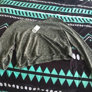 Black and grey crop top