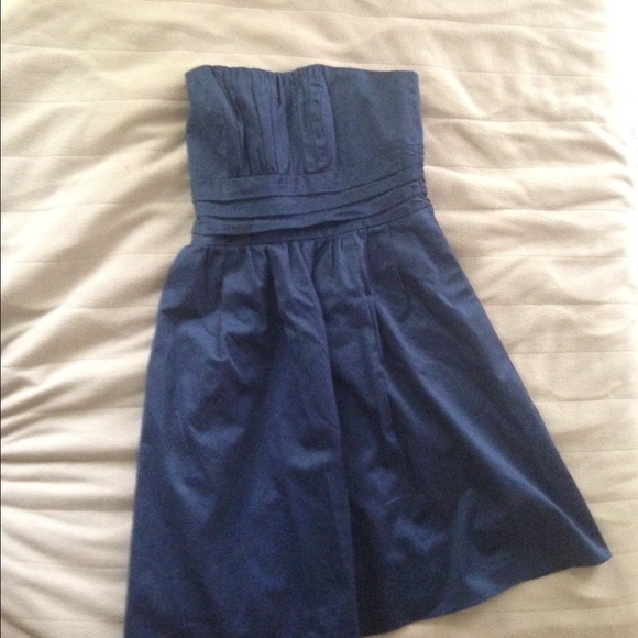 David's bridal Navy blue strapless dress