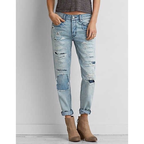 American Eagle Slash x Patch Tomgirl Jeans
