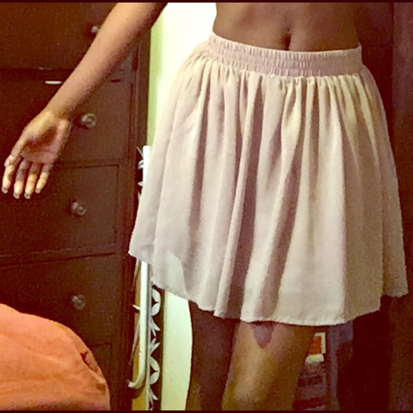 tan skater skirt