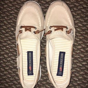 BRAND NEW!!! Cream slip on polos