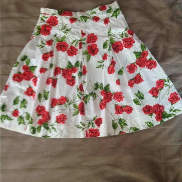 White flowered skirt