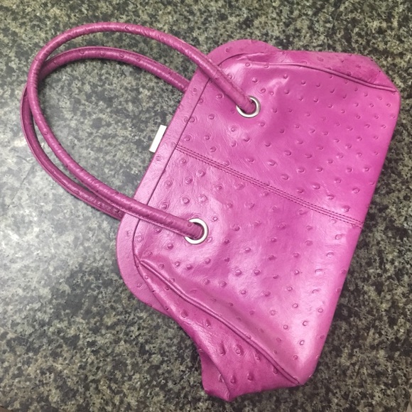 Valerie Stevens Genuine Leather Fuchsia handbag
