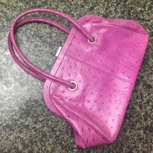 Valerie Stevens Genuine Leather Fuchsia handbag
