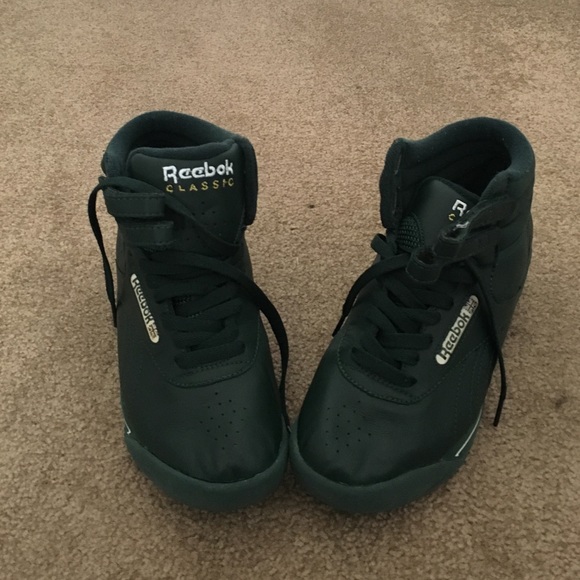 Vintage Reebok Green Classic high top sneakers