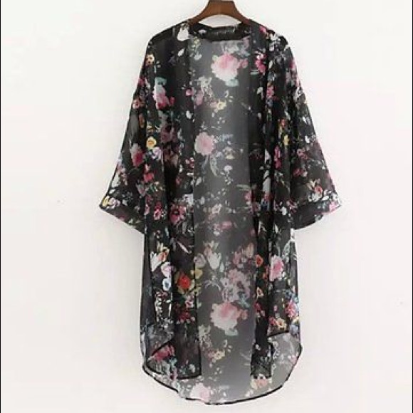 ✨HOST PICK✨ Sheer Floral Kimono - Picture 7 of 7