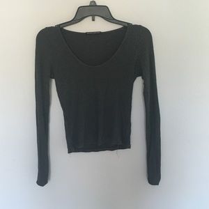 Brandy Melville scoop neck long sleeve shirt