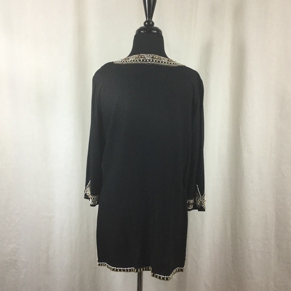 ๐ Heavily Beaded Resort Wear Tunic - Picture 3 of 5