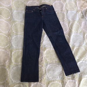 APC new cure button fly peg leg jeans