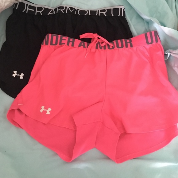 TWO pairs of under amour shorts