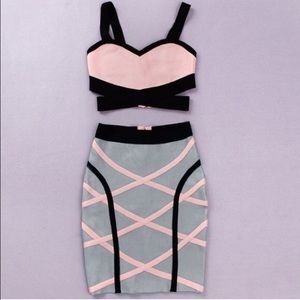 SUPER HOT Two-Piece Bandage Dress