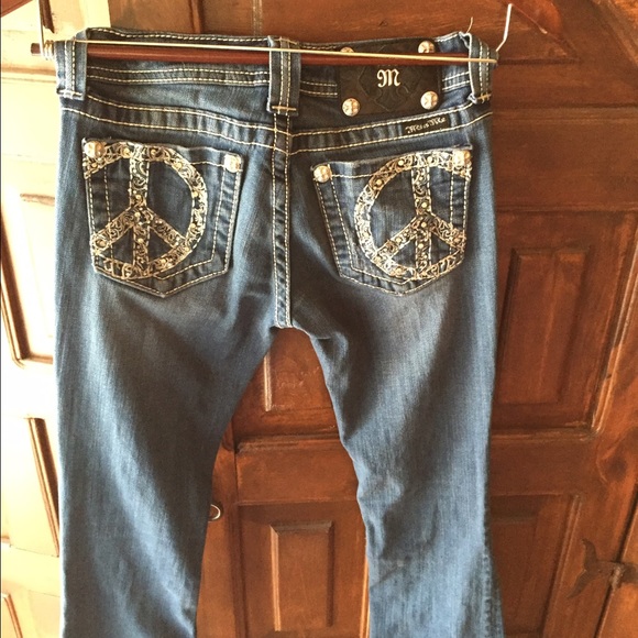 Miss Me Denim - Miss me peace sign jeans 25