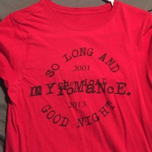 My chemical romance red women's tee from hot topic