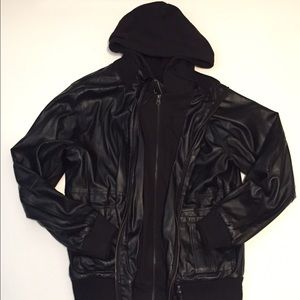 Obey bomber/sweater hybrid jacket