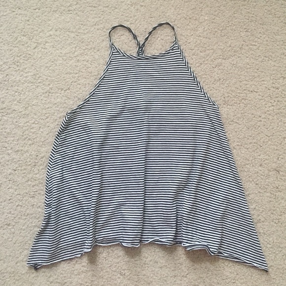 Black/White Striped Tank