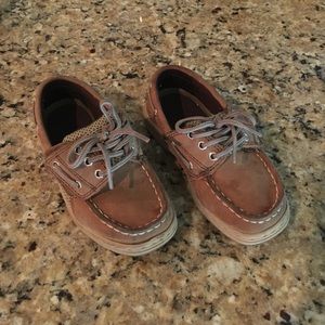 Toddler boys Brown Sperry dress/boat shoes