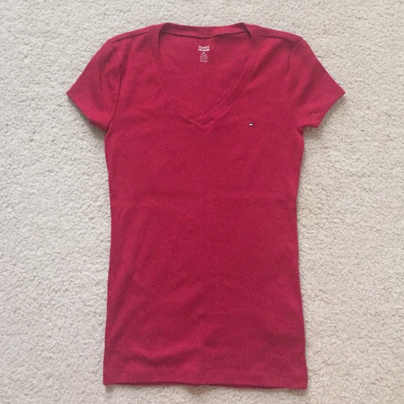 Dark Red V-Neck