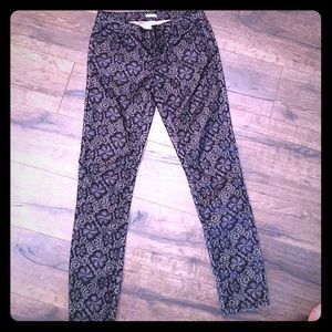 Amazing black/nude embroidered dress pants