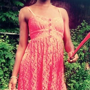 Butterfly Mesh Patterned Cotton Sundress