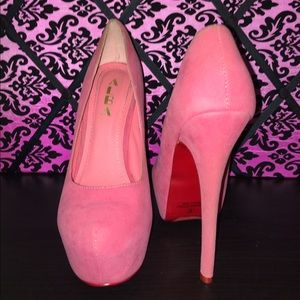 Red Bottom Pink High Heels