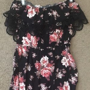 NWT Strapless FLORAL MAXI DRESS