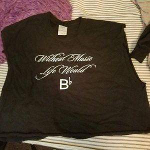 Without music life would b ? crop top