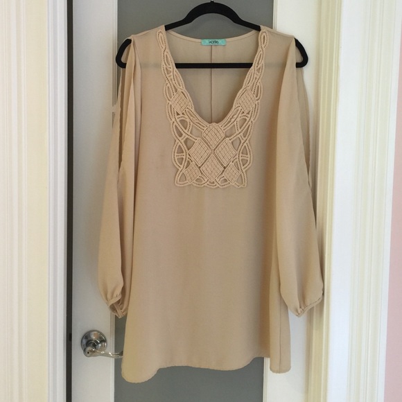 Cold Shoulder Crochet Dress