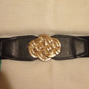 Liquorish - black/gold elastic belt