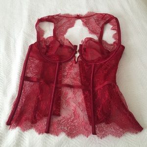 Victoria's Secret Red Lace Bustier / Corset
