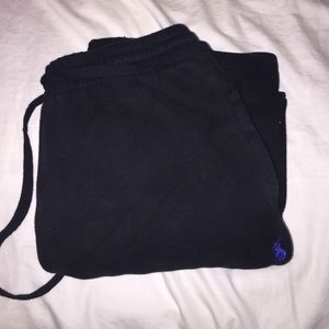 men's black polo sweatpants