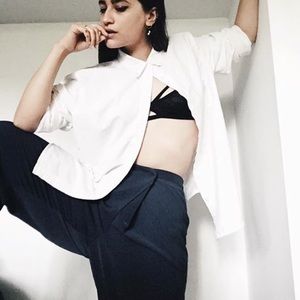 Vintage grey high waist pants