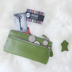 Leather Zip Up Pouch Wallet