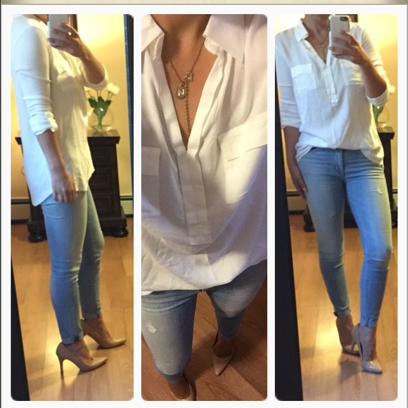 Tops - Restocked💜Ivory ribbed back top💜