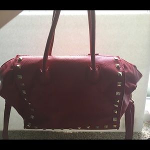 Norman Marcus  Red Faux leather Jaden Handbag
