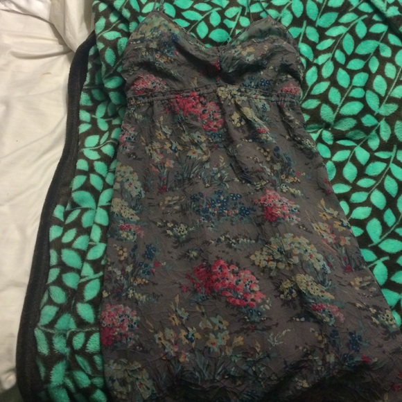 gray floral dress