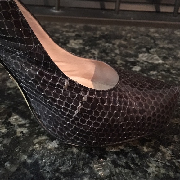 ABS Allen Schwartz "Bubble" Black Snake Slingback - Picture 4 of 4