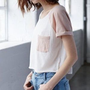 Me to We cropped baseball tee shirt