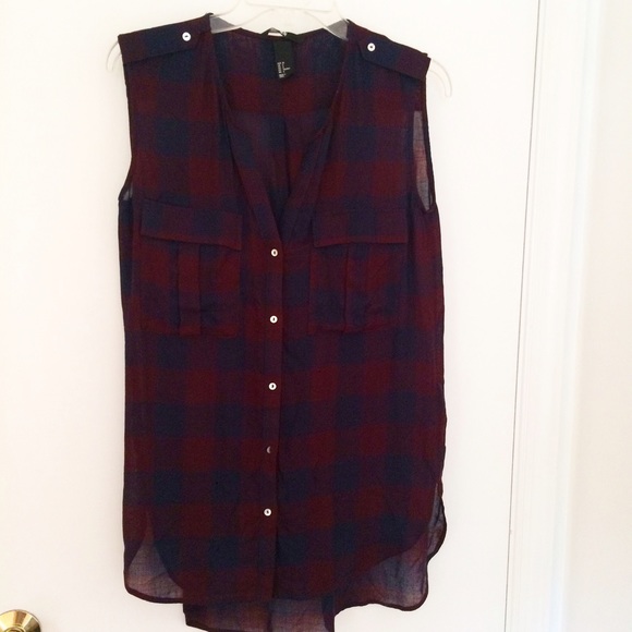 H&M Plaid Top