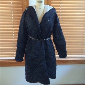 Blue Max Mara coat w/ bag and corresponding belts