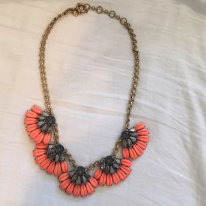J.Crew bright orange chunky statement necklace