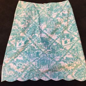 Lily Pulitzer (white label) skirt.    Scallop hem.