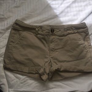 Khaki Midi Shorts